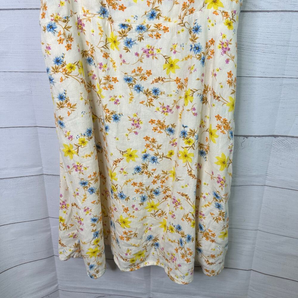 Old Navy Womens size XL Fit & Flare Tie-Strap Linen-Blend Floral Mini Dress - Picture 4 of 11